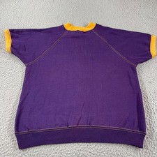 Vintage 70s Raglan Crew Neck Sweater Sweatshirt Adult Medium Short Sleeve 60s