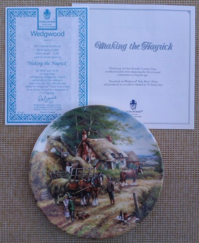 WEDGWOOD - COUNTRY DAYS by C HOWELLS - SELECTION OF LTD EDITION PLATES & COA'S - Picture 23 of 25