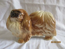 Vintage 1970s Coopercraft Pekingese Dog Figurine Ornament Made In England