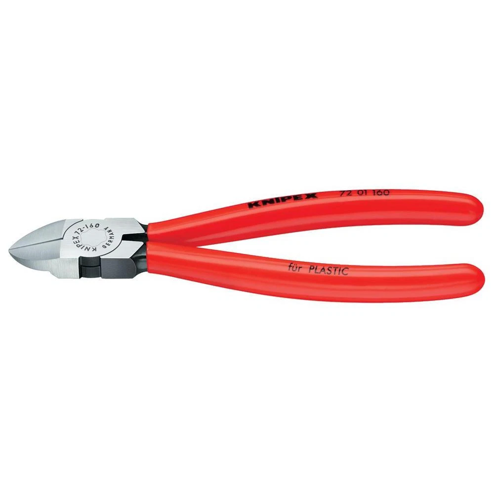 Knipex 140mm Flush Cut Diagonal Side Cutters Plastic Cutting Pliers 72 01 140