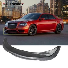 Front Bumper Lip Splitter Spoiler For 2015-2021 Chrysler 300C Carbon Fiber Style