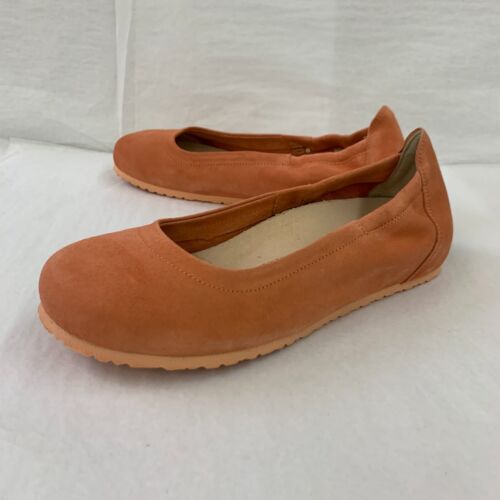 Birkenstock New w/ Box Celina II Coral Suede Leather Regular Width Select Size - Picture 3 of 5