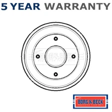 Borg & Beck Rear Brake Drum Fits Peugeot 106 1991-2003 424734