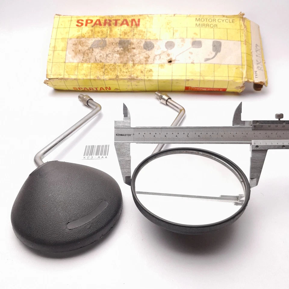 Espejos retrovisores Yamaha RX100 DT100 DT125 Mayfit RD80MX RS100 RS125 200 TY125 FS1 NUEVOS #9 Foto 3 de 4