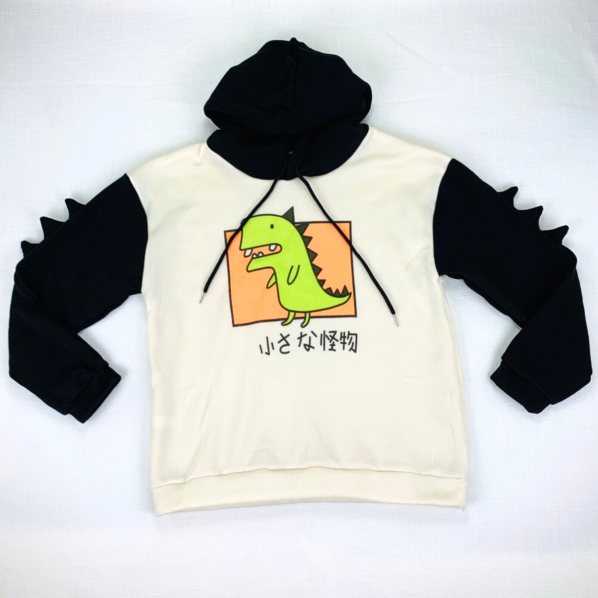 Gaeiowss Teen Girls Cute Dinosaur White Cotton Long Sleeve Hoodie