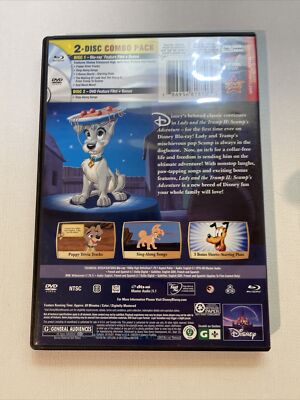 LADY AND THE TRAMP II SCAMP'S ADVENTURE BLURAY BLU RAY + DVD COMBO