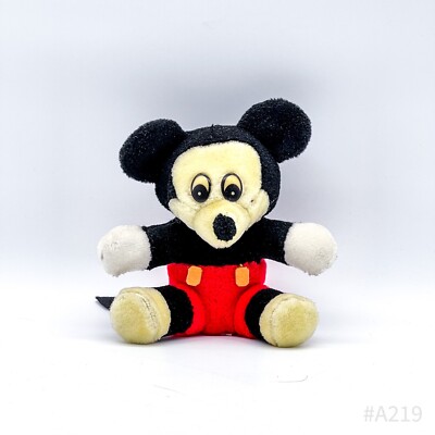 Vintage 80er Jahre Mickey Mouse Plüschtier Kuscheltier Stofftier Made in China