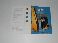 Carfrae Louspeaker Horn Loaded Exotic Speakers Brochure, 4 pages