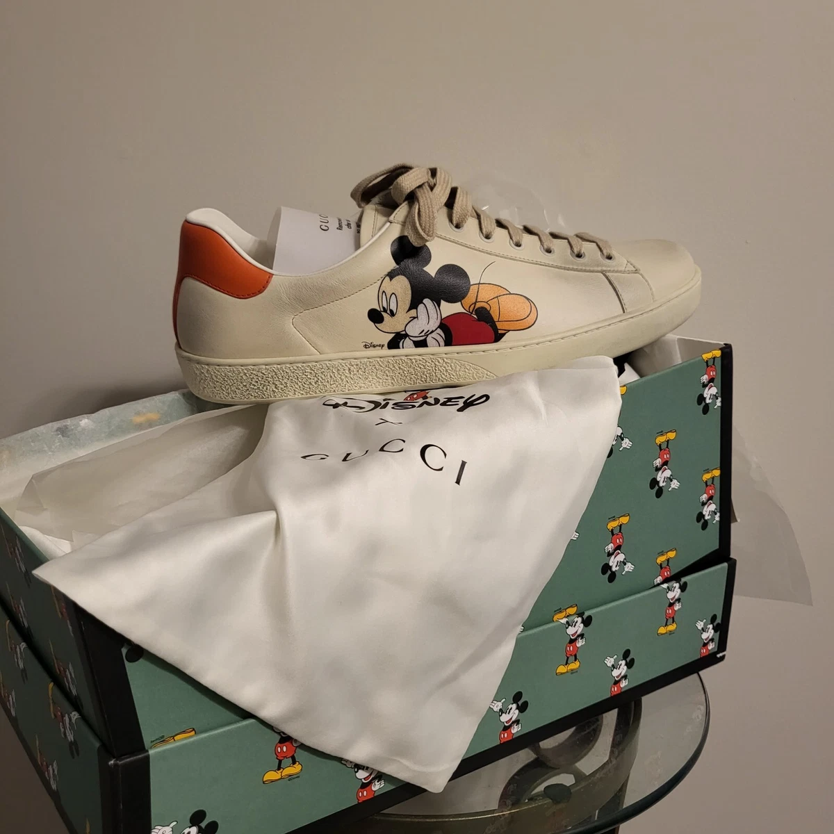 GUCCI Disney Mickey Mouse Slip-on GG Canvas Sneakers | eBay