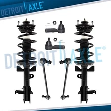 Front Struts w/Coil Spring Sway Bars Links Tie Rods for 2011 2012 Honda Odyssey