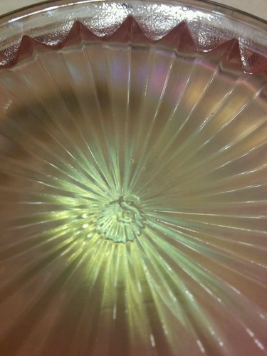 Iridescent Hue Rose Pink Carnival Glass Bowl 8" by Smith Glass Company SGC Vintg - Picture 9 of 10