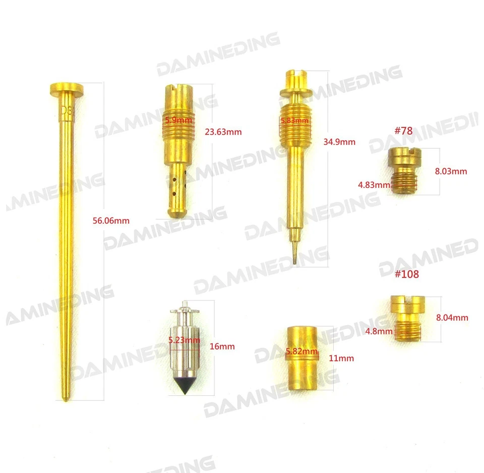 82-83 CM450A Juego de 2 válvulas de corte de aire y kit de reconstrucción de reparación de 2 carburadores con enchufe Foto 2 de 4