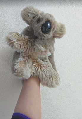 Vintage Realistic Koala Hand Puppet Plush Cute 