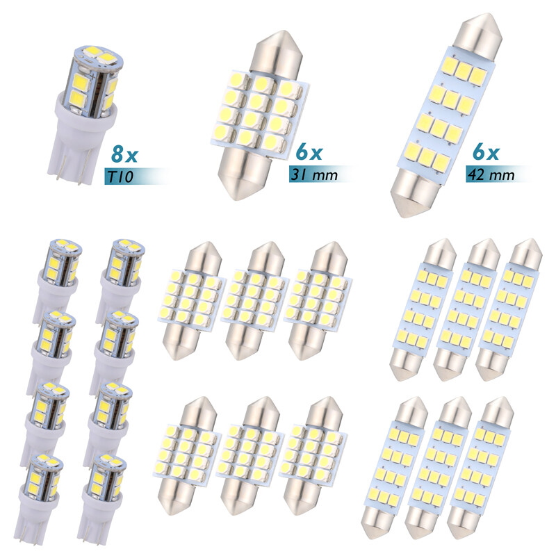 BANGO 24 Pieces Car LED Interior Light Bulbs, Non-Polarity - Foto 8