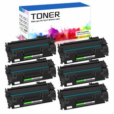 6PK Black Toner Cartridge for HP CF280A 80A LaserJet Pro 400 M401dn M401n M425dn