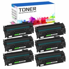 6PK Black Toner Cartridge for HP CF280A 80A LaserJet Pro 400 M401dn M401n M425dn