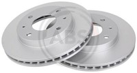2X A.B.S. 16136 Bremsscheibe Vorne FüR Hyundai KIA Mitsubishi Proton