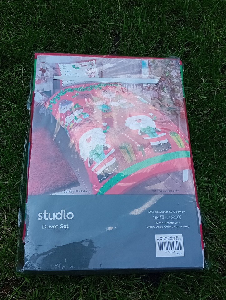 Christmas Elves and santa Single Quilt Cover And Pillow Case eBay