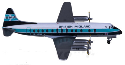 1:400 AeroClassics BRITISH MIDLAND Vickers Viscount 800 Airplane