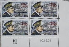 ST. PIERRE MIQUELON SPM 1992 633 576 4x Admiral Emile Henri Muselier Military **