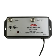 ASKA® AM-125G Home U/V—FM Distribution Amplifier with Gain Control (25dB Gain)