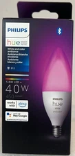 Philips Hue White and Color Ambiance Smart LED Candle E12 Candelabra