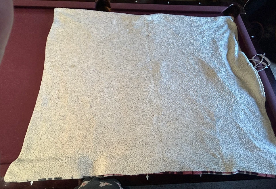 Biddeford Micro Peluche Eléctrico Calentamiento Tiro Calor Manta Cuadros 60x50 tc Foto 2 de 4