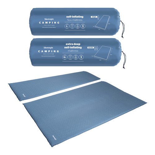 Silentnight Camping Mattress Self Inflating Lightweight 5cm10cm Single