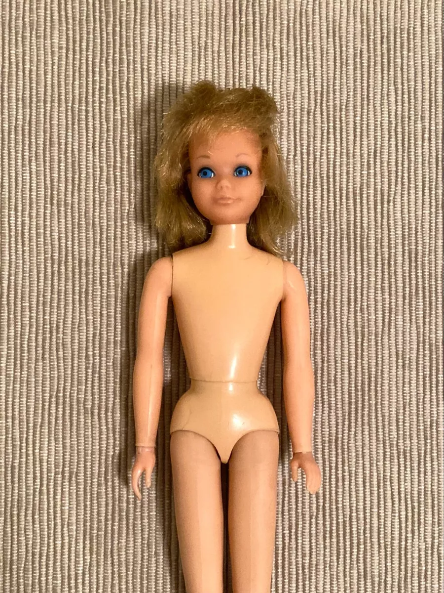 Vintage 1967 Growing Up Skipper Barbie Doll Mattel Made In Hong