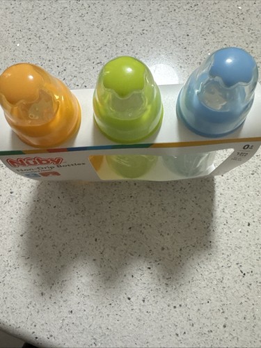 Nûby Non Drip 10 oz Standard Neck Bottles 3 count Brand New - 第 4/6 張圖片