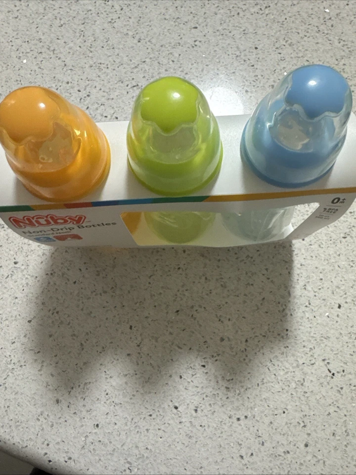 Nûby Non Drip 10 oz Standard Neck Bottles 3 count Brand New - Image 4 of 4
