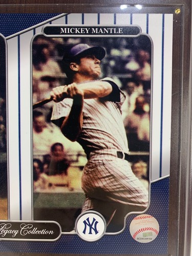 Babe Ruth & Mickey Mantle Legacy Plaque W/Jeter, Mattingly&Rivera baseball card - Picture 5 of 10