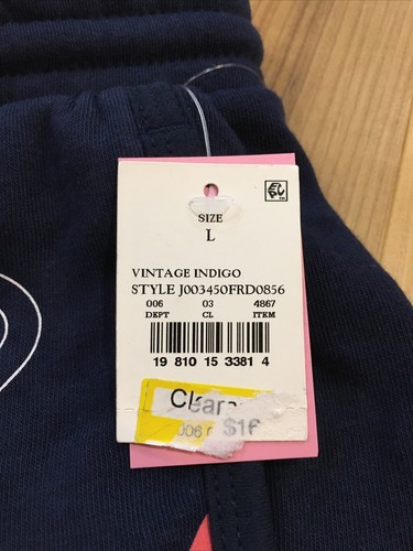 Ford Motorsport Damen-Fleece-Shorts Größe Large – blau/bunte Streifen – neu ohne Etikett - Bild 3 von 8