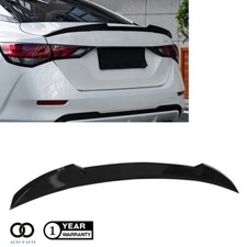 Rear Spoiler Trunk Wing Gloss Black For Nissan Sentra 2020-2021 4dr Lip Spoiler