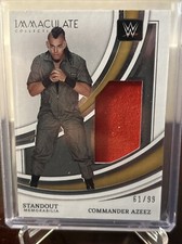 Commander Azeez Standout Memorabilia Shirt Patch #61/99 WWE 2022 Immaculate