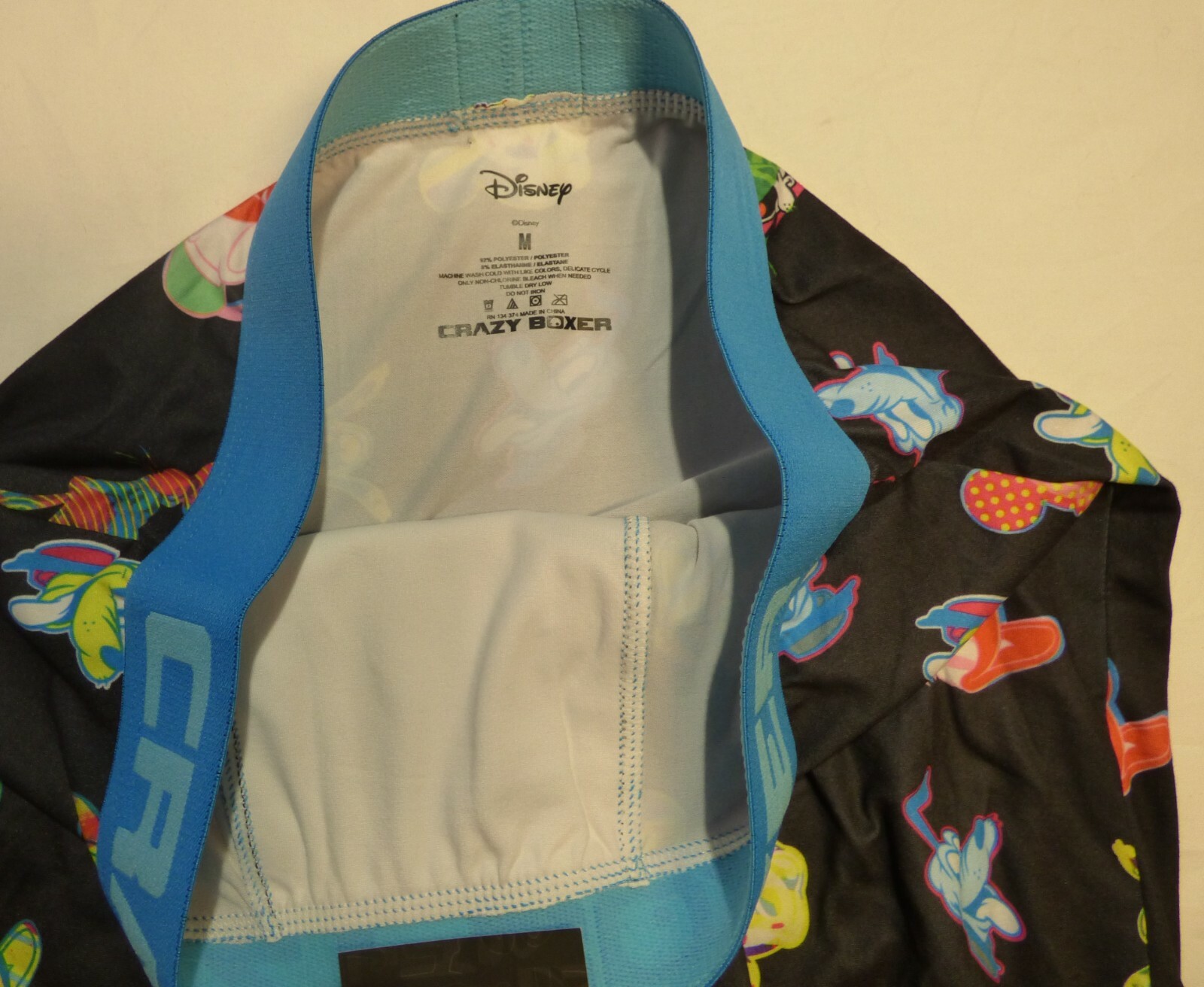 Mens Boxer Brief Disney Mickey Goofy Size Med 3234 Pluto and Donald