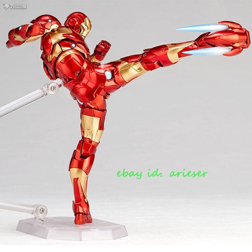 Kaiyodo Amazing Yamaguchi Revoltech Iron Man mk37 Action Figure In Stock New Toy - Picture 7 of 10