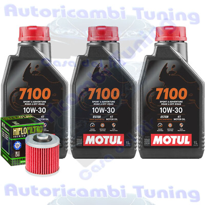 Set Service Öl Motul 7100 10W30 + Filter Für Jawa 660 Cz Sportard� 2013>2015