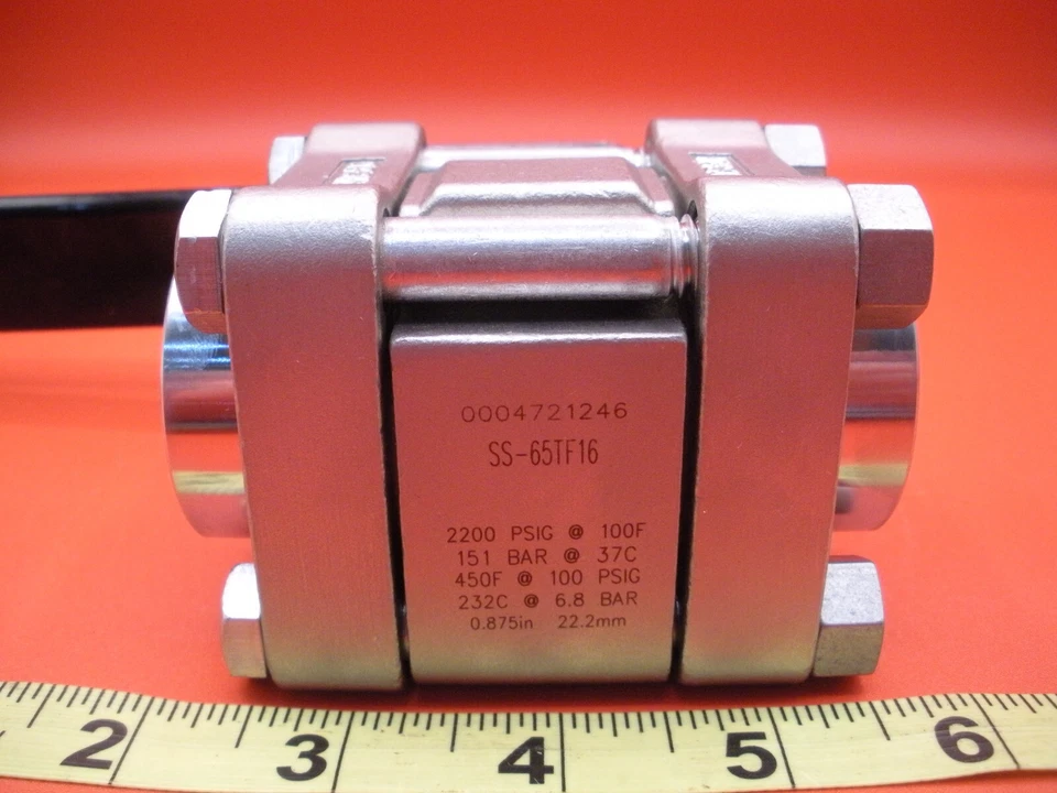 Swagelok SS-65TF16 шаровой клапан из нержавеющей стали 3 шт. 60 Ser PTFE 1 «FNPT новый Nnb - Изображение 2 из 4
