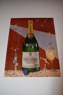 Vintage 1953 Piper-Heidsieck Brut Champagne Ad