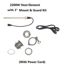 New 2200W/240V or 1100W/110V Heat Element  2" Tri-clover Mount & Guard Kit 