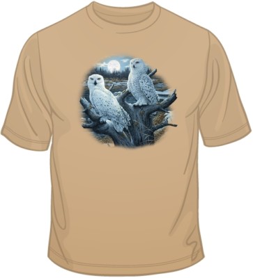 Snowy Owls T Shirt You Choose Style, Size, Color 10894