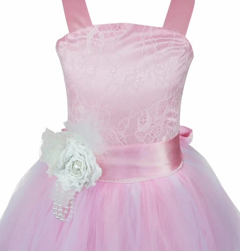 Flower Girl Dress Pageant Wedding Bridesmaid Formal Kids Party Princess Dresses - Picture 68 of 83