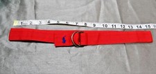 Vintage Polo Ralph Lauren Pony Nylon Ring belt Red Size M