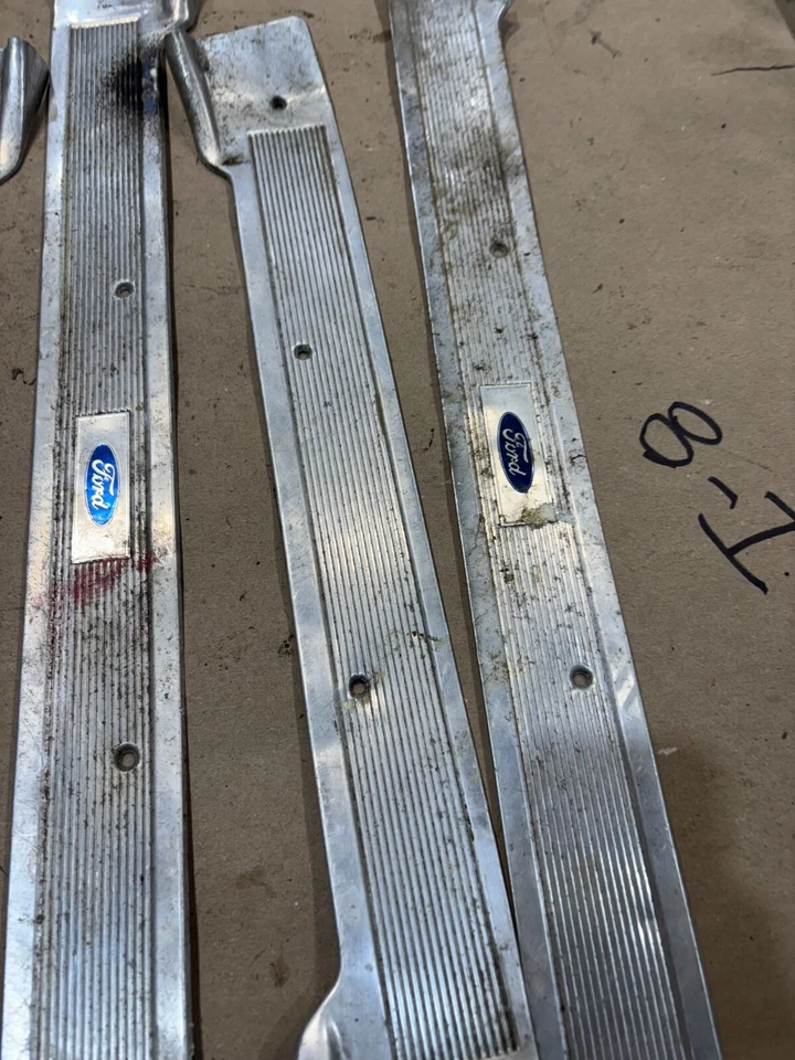 Ford Galaxy Ltd 1967 1968 Country Squire? 4 PLACAS Y CUBIERTAS DE UMBRAL DE JAMBA DE PUERTAS 68 Foto 4 de 4