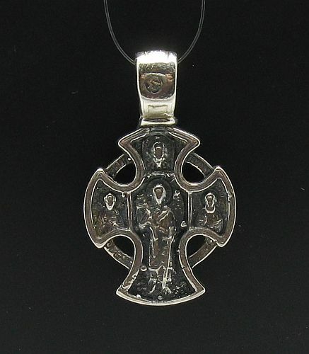 Ulex 925 Sterling Silber Kreuz Anhänger - Orthodoxes Kreuz Mit Jesus Christus