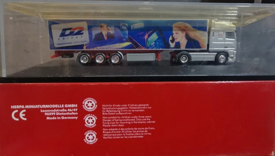 HERPA 187879 Camion autoarticolato 5 assi DAF 95 XF "BRAND D2" - scala H0 - Immagine 4 di 4