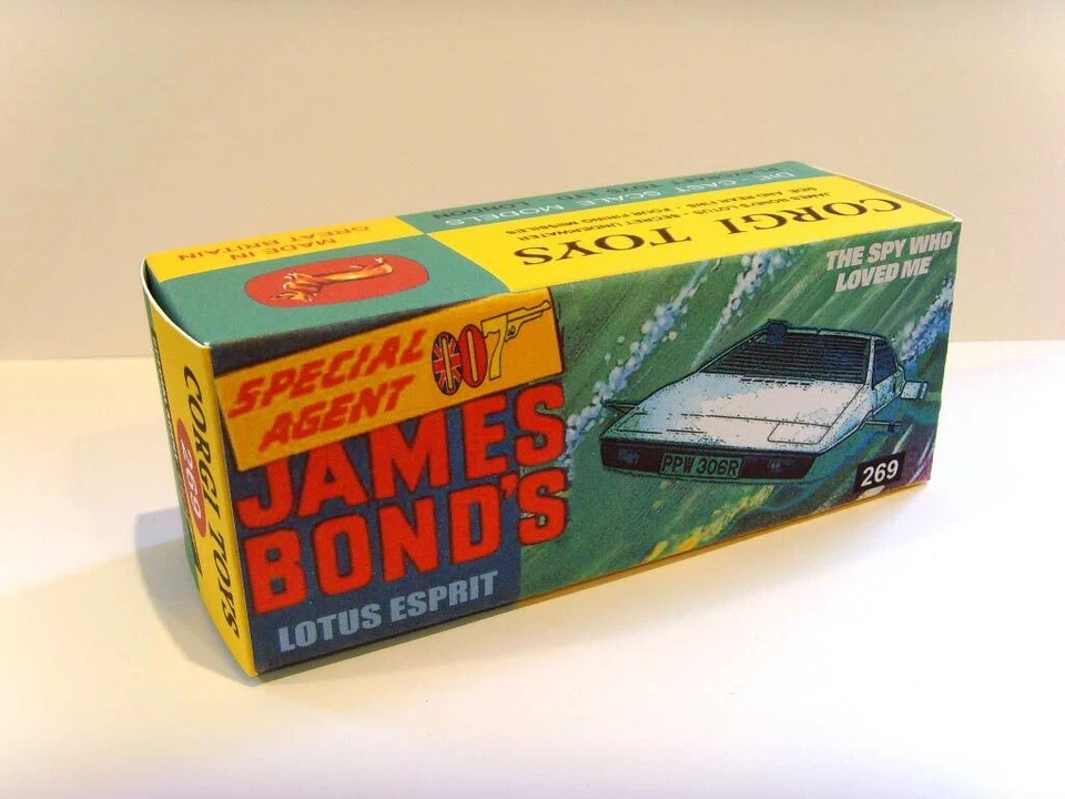 CORGI 269 - JAMES BOND LOTUS ESPRIT - Caja de exhibición/reproducción y bandeja SOLAMENTE. Foto 3 de 4