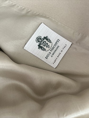J Crew Crewcuts Ludlow Boys 14 Suit Jacket Khaki Cotton Duca Visconti - Picture 7 of 7