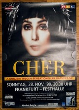 1999 Cher German Concert Tour Poster - Rare Y2K Frankfurt "Goddess Of Pop" Music